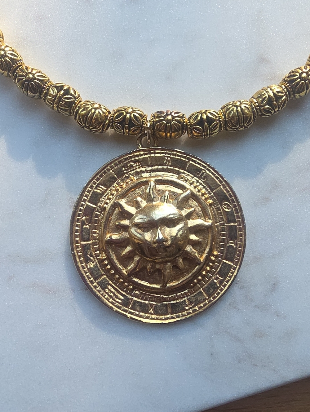 Handmade Sun Choker Necklace